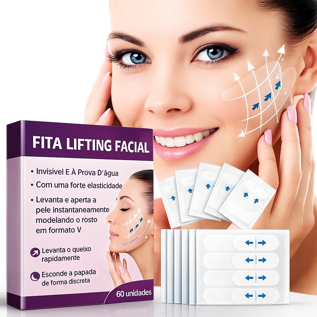 Fita Antirrugas Instantânea™ — Rejuvenescedora Facial