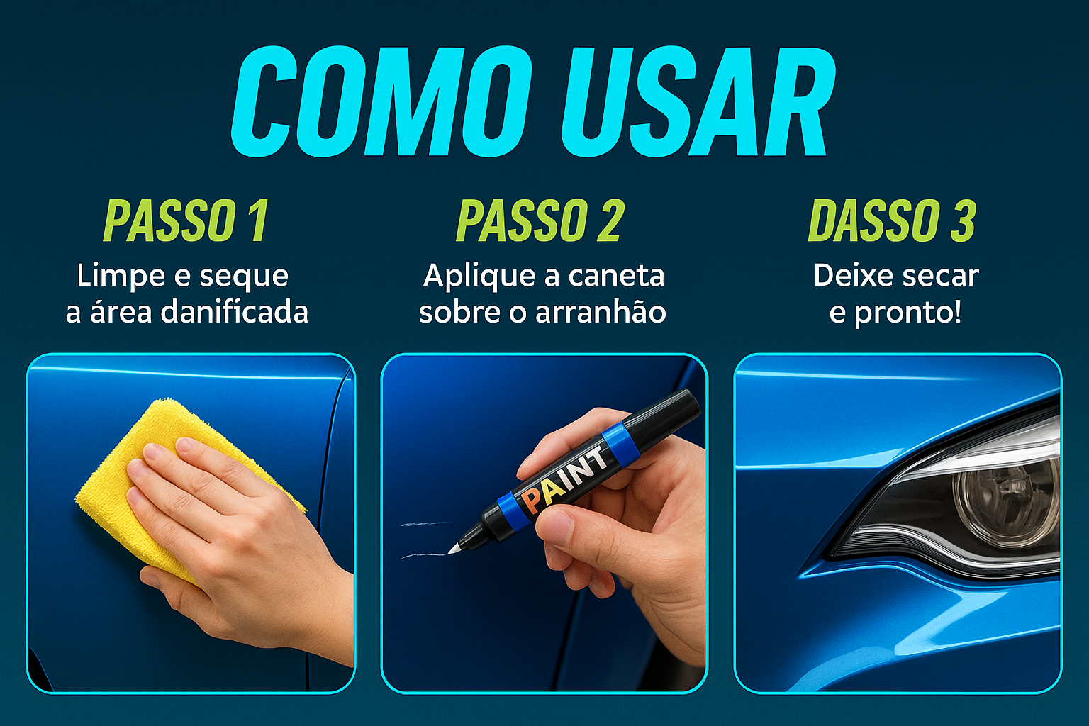 Caneta Reparadora de Riscos - COMPRE 1 LEVE 2 🔥