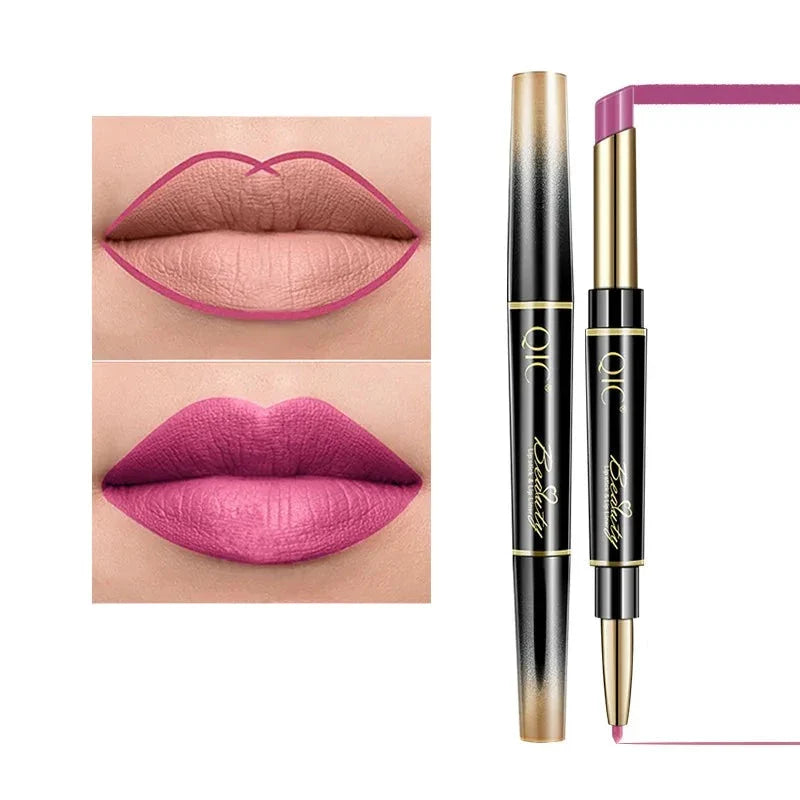 Batom a Prova d`água 2 em 1 Fosco