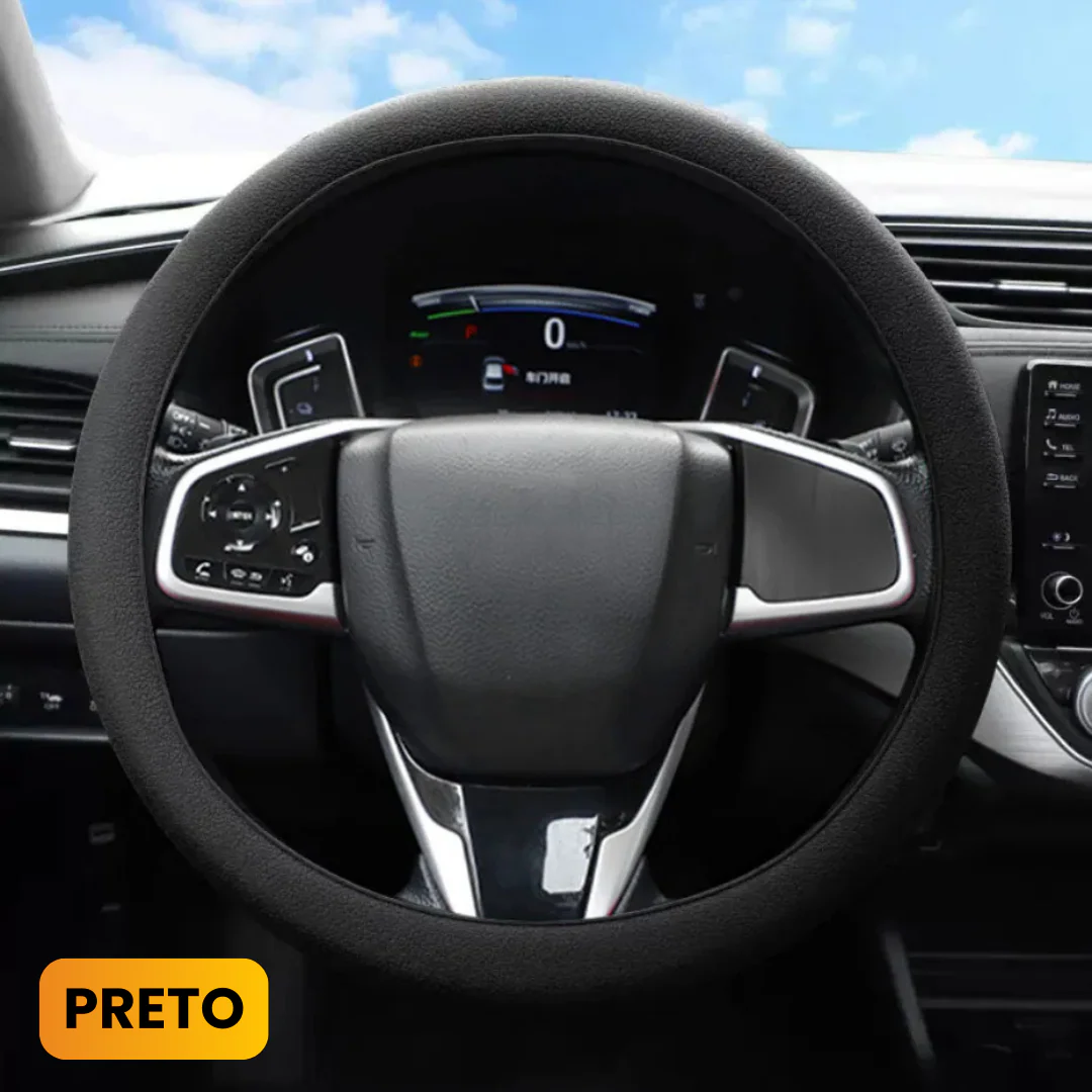 Capa de volante antiderrapante premium