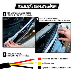 Fita em LED Sequencial para Farol DRL - LANÇAMENTO🔥